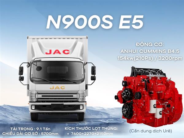 Xe tải JAC N900S Euro5 Động cơ CUMMINS 9 Tấn